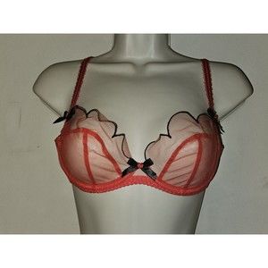 Agent Provocateur Lorna bra size 34B red with black trim NWT